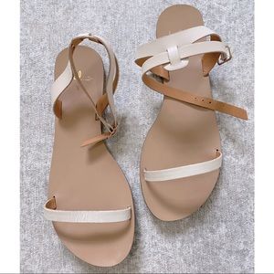 Neutral flat sandals